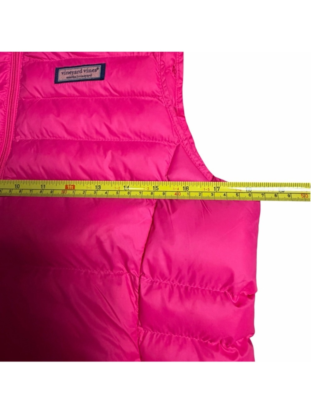Vineyard Vines Puffer Vest Pink Women's Medium Preppy $120 - Picture 9 of 11